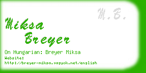 miksa breyer business card